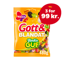 Bedst før: 02.01.2027 Malaco Godt & Blandet Familie Guf 480g